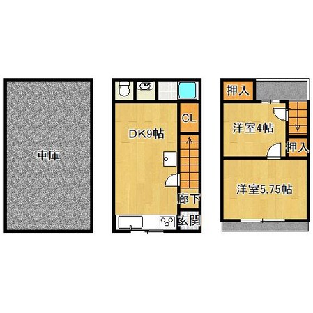 亀井町４丁目借家の物件間取画像